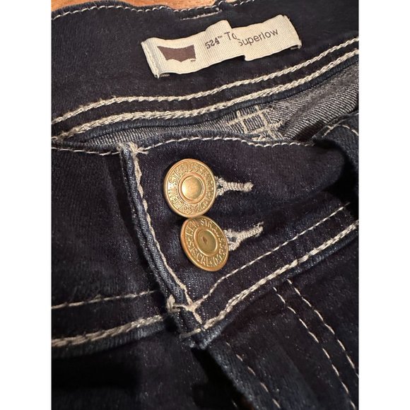 Vintage Levi Too Super Low Stretch Jeans Size 9M #0079 - Picture 3 of 11